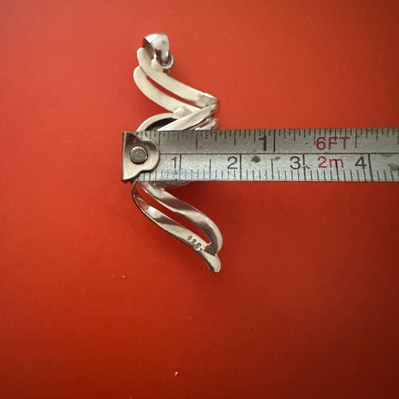 Spiral 925 Sterling Silver Abalone Pendant - Picture 4 of 4